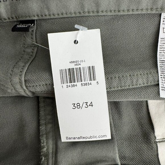 Banana Republic The Traveler Slim Pants Mens 38x34 Green Stretch NWT PT-2611 - Picture 8 of 16